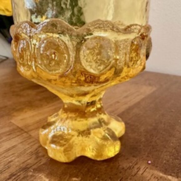 Tiffin Franciscan Madeira Cornsilk Yellow Small Goblets Set of 4 Vintage Texture - Picture 6 of 6